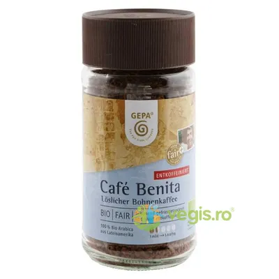 Cafea Solubila Benita Decofeinizata Ecologica/Bio 100g