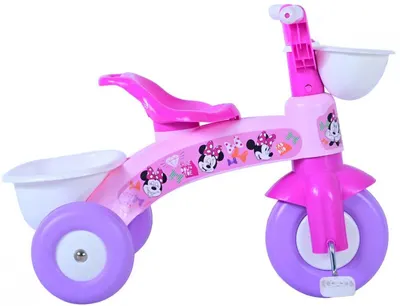 Tricicleta pentru copii, Minnie, varsta 1-3 ani, cos transport pe ghidon, greutate maxima admisa 25 kg