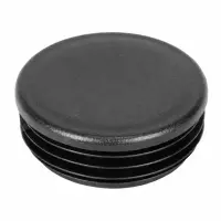 Capac universal din plastic, compatibil cu teava rotunda D25 mm, pentru garduri,negru