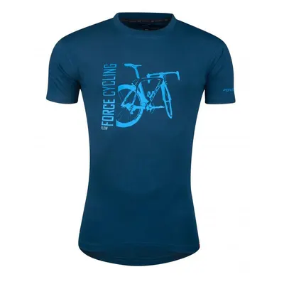 Tricou Force Flow, maneci scurte, albastru, XS