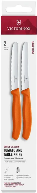 Set de cuțite de bucătărie Victorinox Swiss Classic – 2 bucăți, portocalii