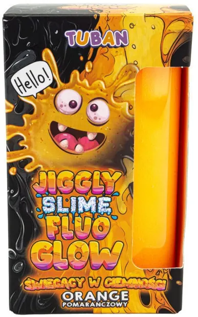 Slime Tuban Jiggly Slime - Fluorescent Glow, portocaliu, 430 g