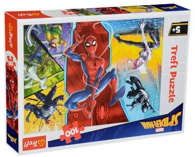 Puzzle Trefl din 100 de piese - Spiderman, Cu capul in jos