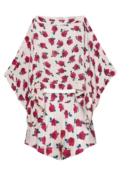 Pijama dama Rosalia Robert Kupisz X roz pal - Floral