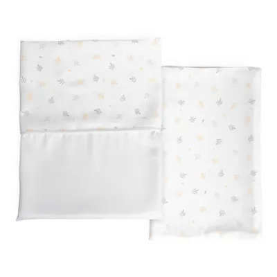 Set lenjerie din fibra bambus pentru patut Chicco Next2Me, Foliage, 0 luni+