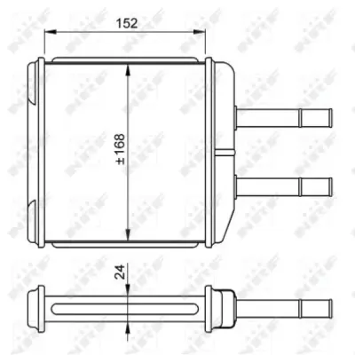 Schimbator caldura, incalzire habitaclu NRF 54260