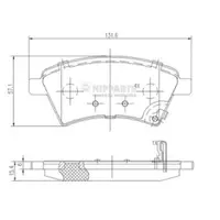 Set placute frana, frana disc NIPPARTS J3608028