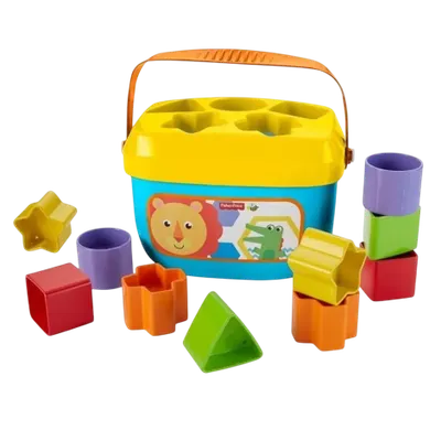 Sortator de forme cu galetusa pentru Bebelusi, Primele Cuburi, FisherPrice FFC84