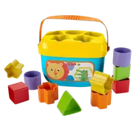 Sortator de forme cu galetusa pentru Bebelusi, Primele Cuburi, FisherPrice FFC84