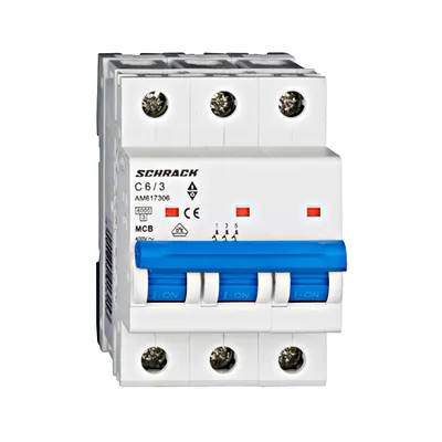 Intrerupator automat tripolar MCB, AMPARO 6kA, C 6A, 3P