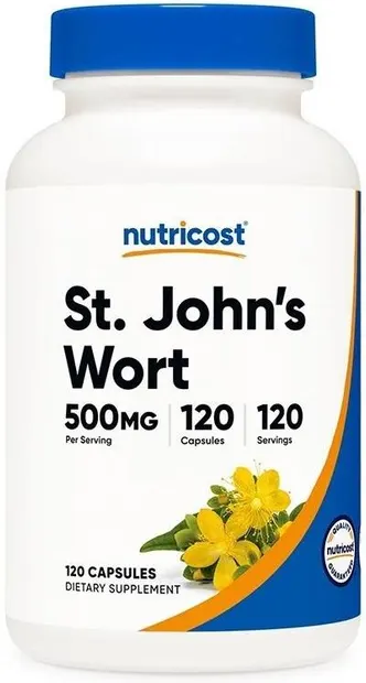 St. John's Wort, 500 mg, 120 capsule, Nutricost