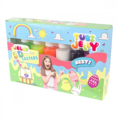 Set creativ Tuban - Tubi Jelly, Paşte, 6 culori