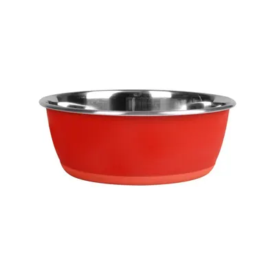 Castron pentru Caini si Pisici, Tobias Red S Inscriptionabil cu Creta 13cm / 300ml