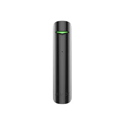 Detector de geam spart wireless Ajax GlassProtect BL, 9 m, 180 grade, contact NC, 868 MHz, RF 1000 m, negru