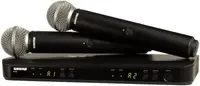 Sistem de microfon wireless Shure - BLX288E/SM58-H8E, negru