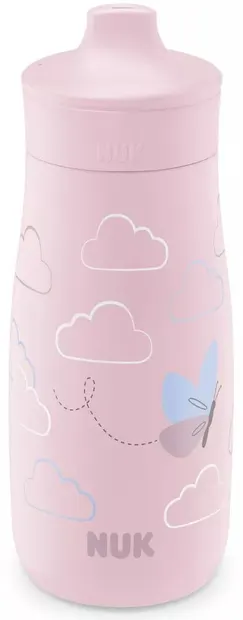 Cană cu cioc tare NUK - Mini-Mi, PP, 300 ml, Butterfly