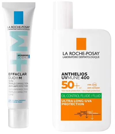 La Roche-Posay Set - Fluid facial triplu corector și protector, 40 + 50 ml