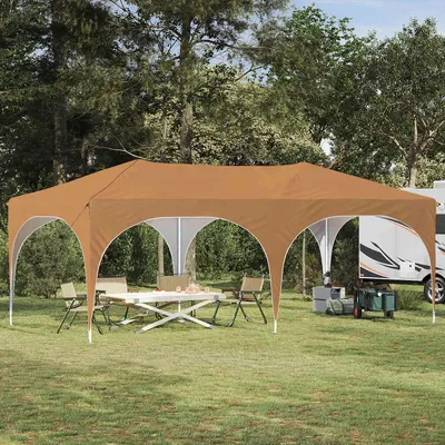 vidaXL Cort de Petrecere Pop-up 575 x 288 x 245 cm Bej Material Oxford