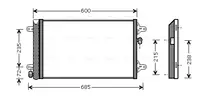 Condensator climatizare (cu uscator) potrivit FORD GALAXY I, GALAXY MK I; SEAT ALHAMBRA; VW SHARAN 1.8-2.8 03.95-03.10