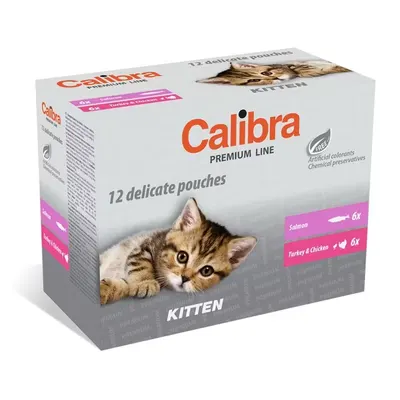 Hrana umeda pisici, Calibra Cat Pouch Premium Kitten Multipack, 12x100 g