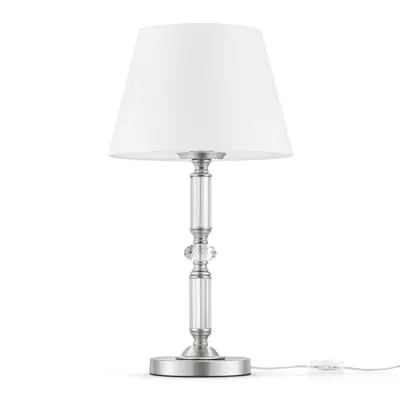 Veioza Riverside - H(min) 630mm, H(max) 630mm, ⌀ 330mm , White, 1 X E27 (60W), Metal, Fabric on PVC, IP20, 2.56kg
