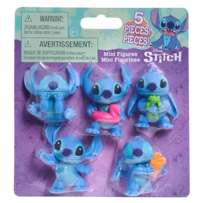 Set 5 mini figurine, Disney Stitch, 5 cm
