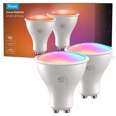 Becuri LED inteligente Govee - H600D, GU10, 2 buc, RGBWW, reglabil