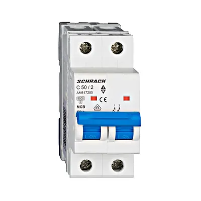 Intrerupator automat bipolar MCB, AMPARO 6kA, C 50A, 2P