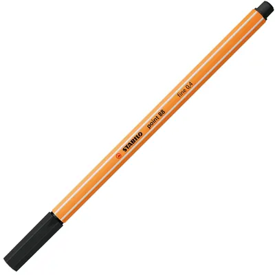 Stabilo Point 88 - negru, 0,4 mm
