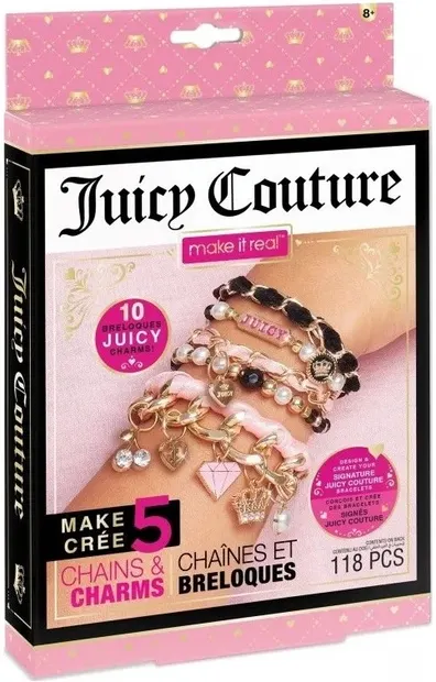 Trusă creativă Make It Real - Mini Juicy Couture Chains And Charms, brățări