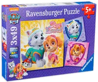 Puzzle Ravensburger din 3 x 49 de piese - Ski si Everest, Patrula catelusilor