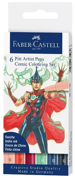 Set de markere Faber-Castell Pitt Artist - Comic, 6 buc.