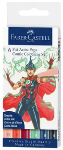 Set de markere Faber-Castell Pitt Artist - Comic, 6 buc.