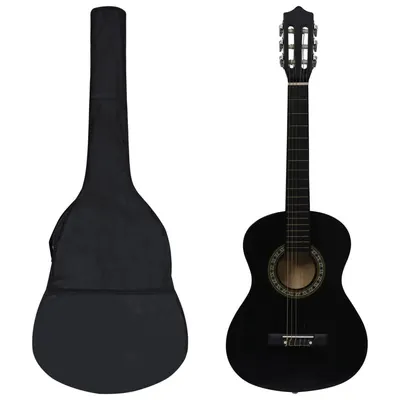 Gossi set de chitara clasica incepatori, 8 piese, negru, 1/2 34