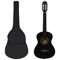 Gossi set de chitara clasica incepatori, 8 piese, negru, 1/2 34