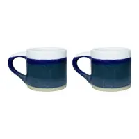 Căni albastru-închis 2 buc. pentru espresso din gresie 80 ml Marlow – Sass & Belle