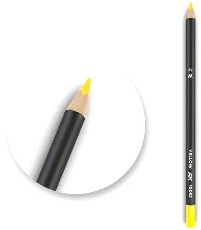 Creion pe baza de apa pentru modelat AK Interactive - Watercolor Pencil Yellow AK10032 (1 buc )