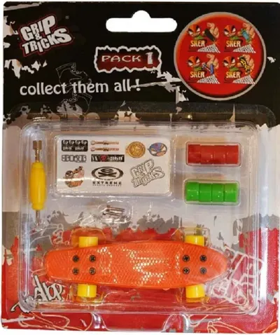 Jucarie pentru degete Grip&Trick - Penny Board, portocalie