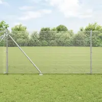 vidaXL Gard de sârmă sudată cu țepi 50 x 1 m Oțel Galvanizat Argintiu