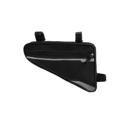 Geanta bicicleta, buzunar cu fermoar, inchidere velcro, 21x35x4 cm, negru