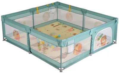Țarc de joacă cu accesorii Moni - GameZone, 180 x 200 cm, verde