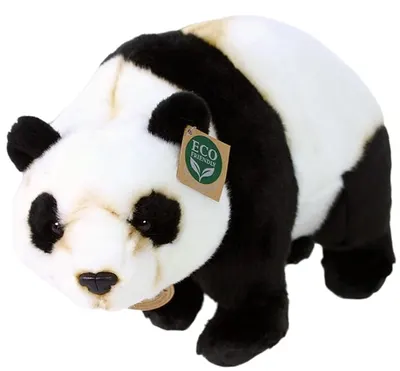 Jucărie de pluș Rappa Eco Friends - Panda, în picioare, 36 cm