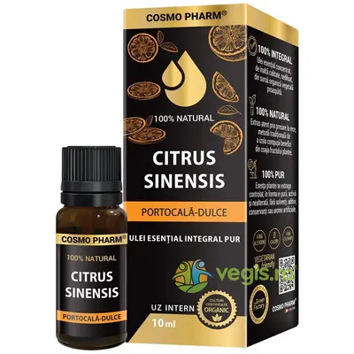 Ulei Esential Integral Pur de Portocala Dulce (Uz Intern) 10ml