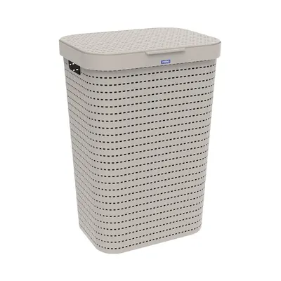 Coș de rufe din plastic bej 55 l Country - Rotho