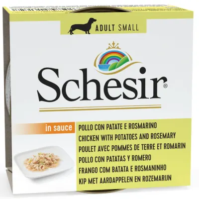 Hrana umeda pentru caini Schesir Adult Small Pui/Cartof 85g