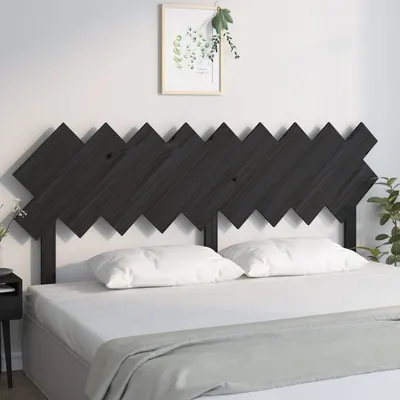 vidaXL Tăblie de pat, negru, 178x3x80,5 cm, lemn masiv de pin