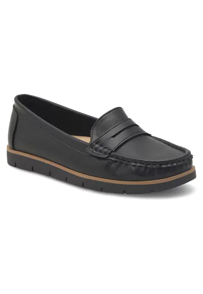 Mocasini dama - negru - material sintetic - design modern