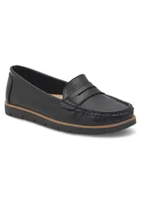 Mocasini dama - negru - material sintetic - design modern