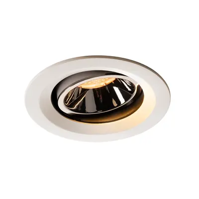 Spot incastrat, NUMINOS MOVE M Ceiling lights, white Indoor LED recessed ceiling light white/chrome 2700K 40° rotating and pivoting