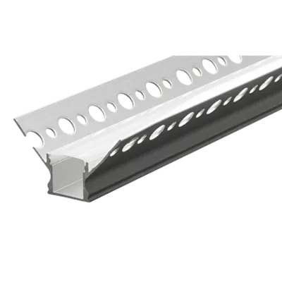 Profil unghiular de interior aluminiu banda LED pentru rigips, 13mm, 3m - Comenzi sub 25 buc/bax: ridicare din depozit